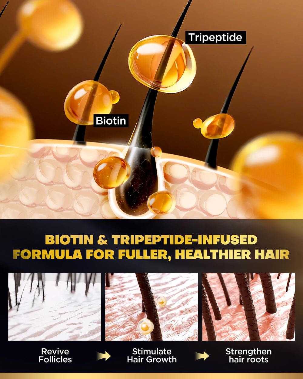 COOLKESI Acondicionador con biotina para brillo suave y cuidado.