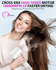 Coolpub secador de pelo con iones negativos para cabello suave