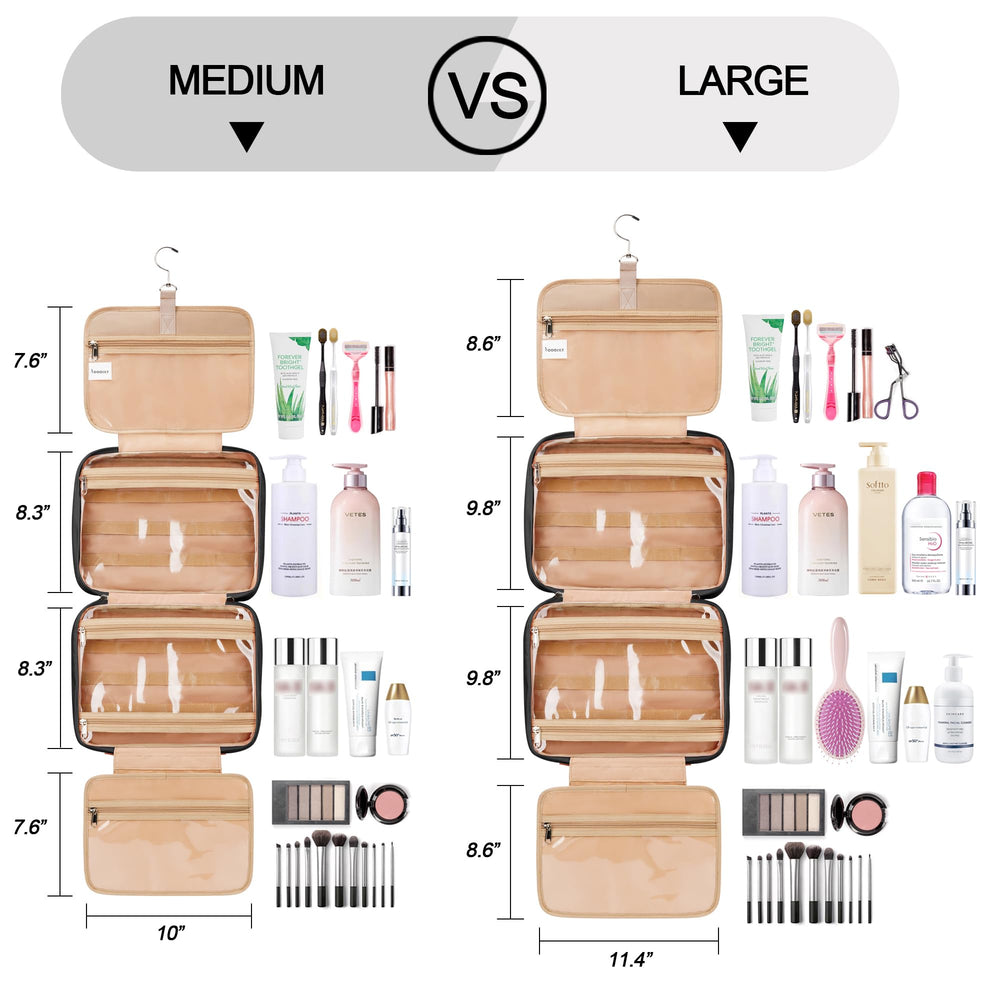 COOSKY bolsa de aseo colgante con gancho de 360 grados para colgar.