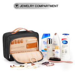 COOSKY doble compartimento maquillaje: almacena productos de belleza sin mezclar.