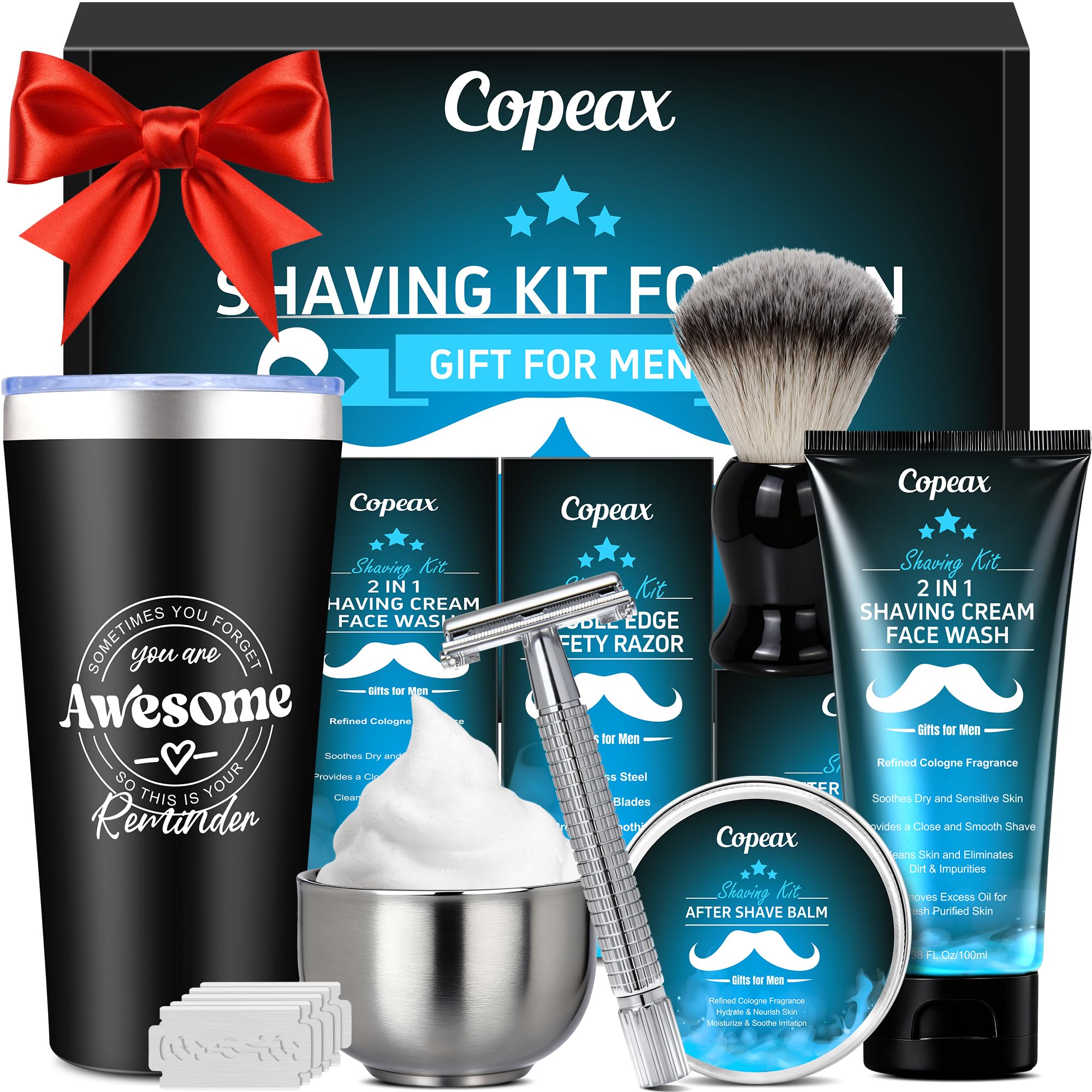 Copeax kit de afeitado completo para piel sensible, ideal para un afeitado suave.