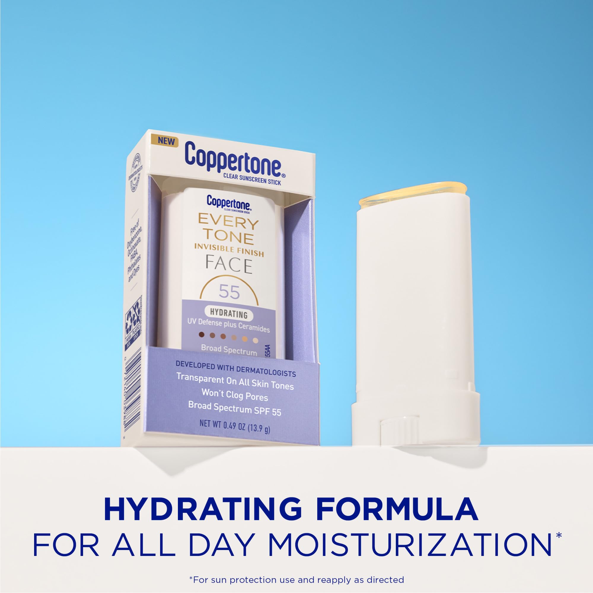 Coppertone Every Tone Barra hidratante con ceramidas, piel nutrida y cómoda