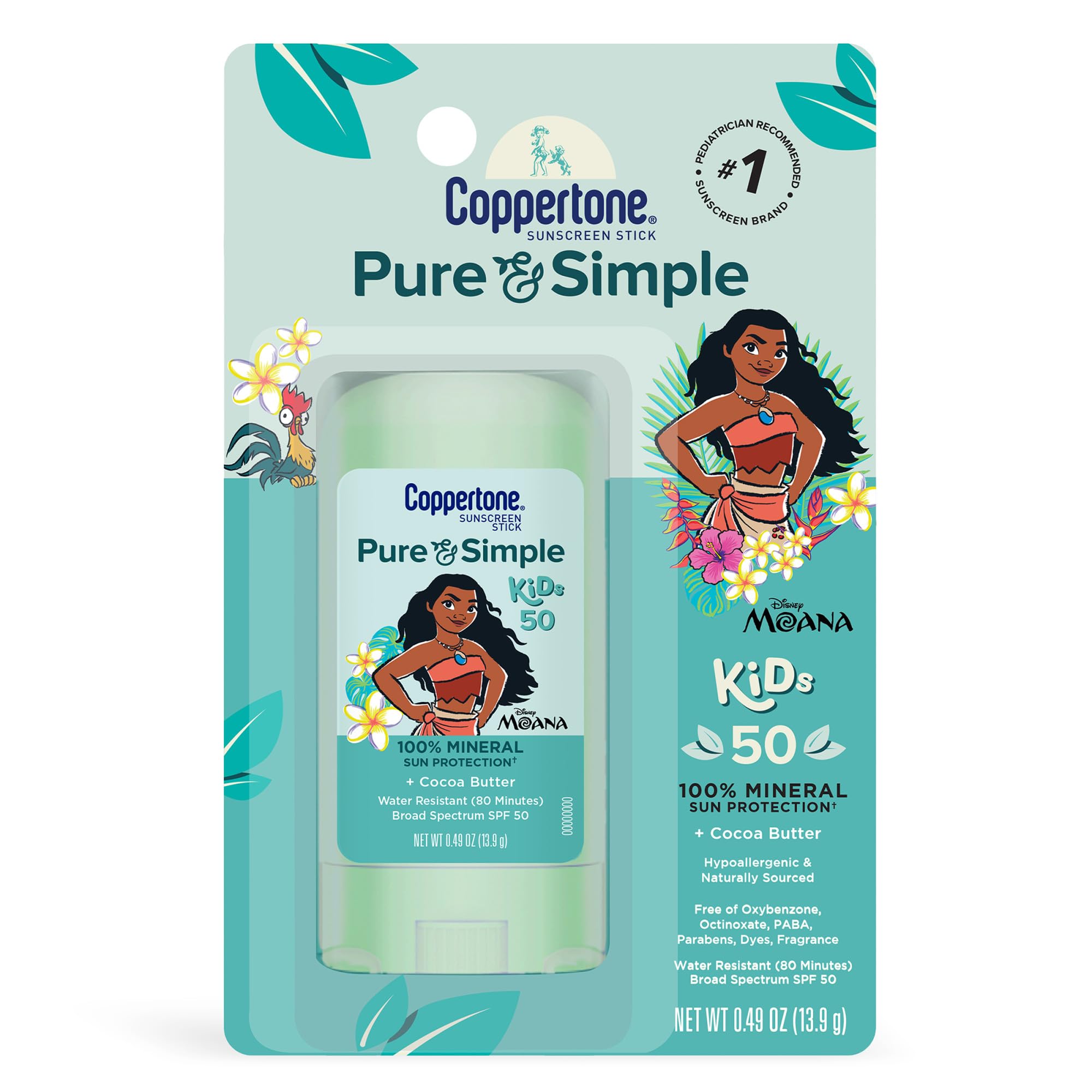 Stick Coppertone Moana proteccion UV mineral para niños