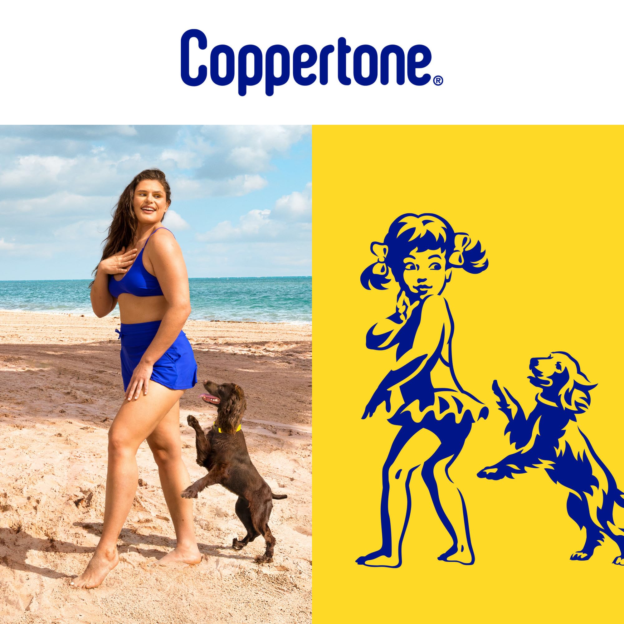 Coppertone Sport SPF 30, aplicación desde cualquier ángulo para mayor comodidad.