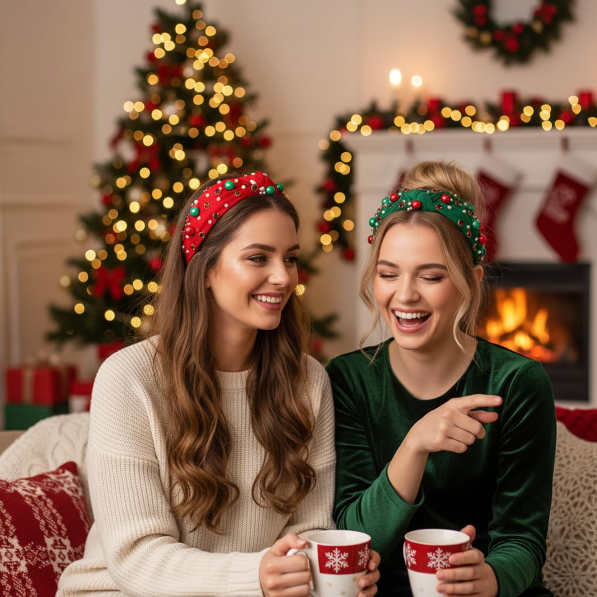 Corabsar diadema para mujer, nudo central, ideal para looks festivos.