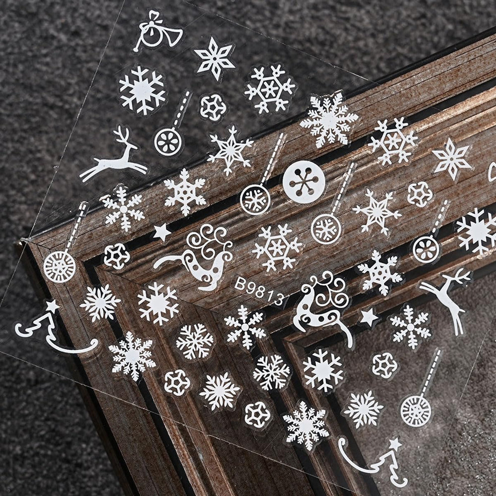 Corabsar navidad-pegatinas-uñas: ideal para celebraciones y regalos manuales.