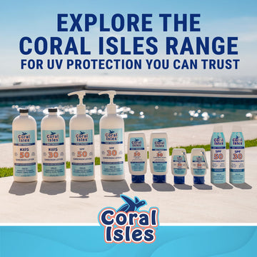 Coral Isles Sunscreen Spray SPF 50, pack de 3 práctico para viajes