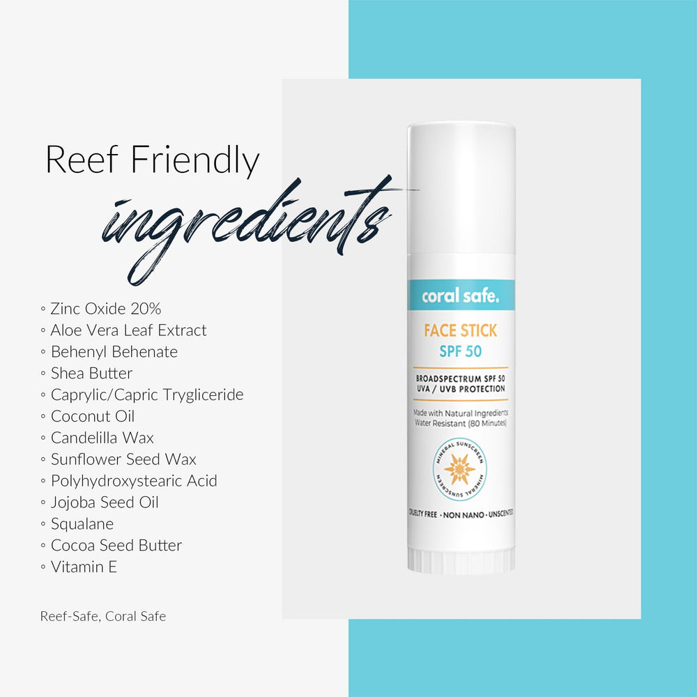 Coral Safe bâton biodégradable respectueux de l'océan et du littoral.