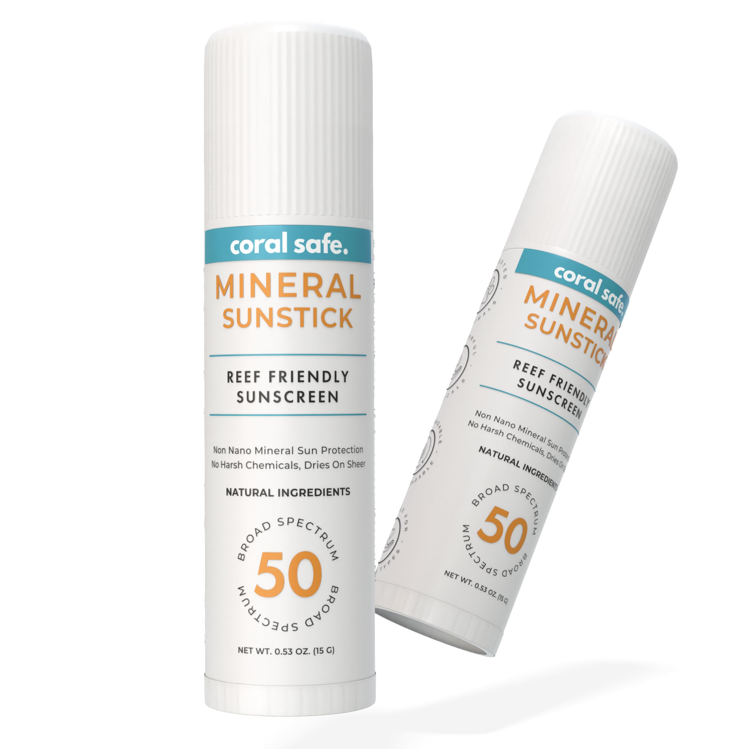 Coral Safe bâton zinc et vitamine E, protection minérale légère.