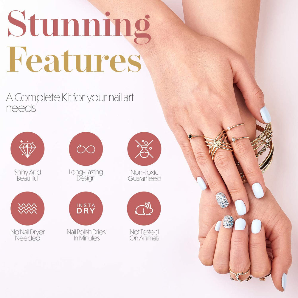 CoralBeau pinza para uñas y herramienta de punteado para detalles precisos.