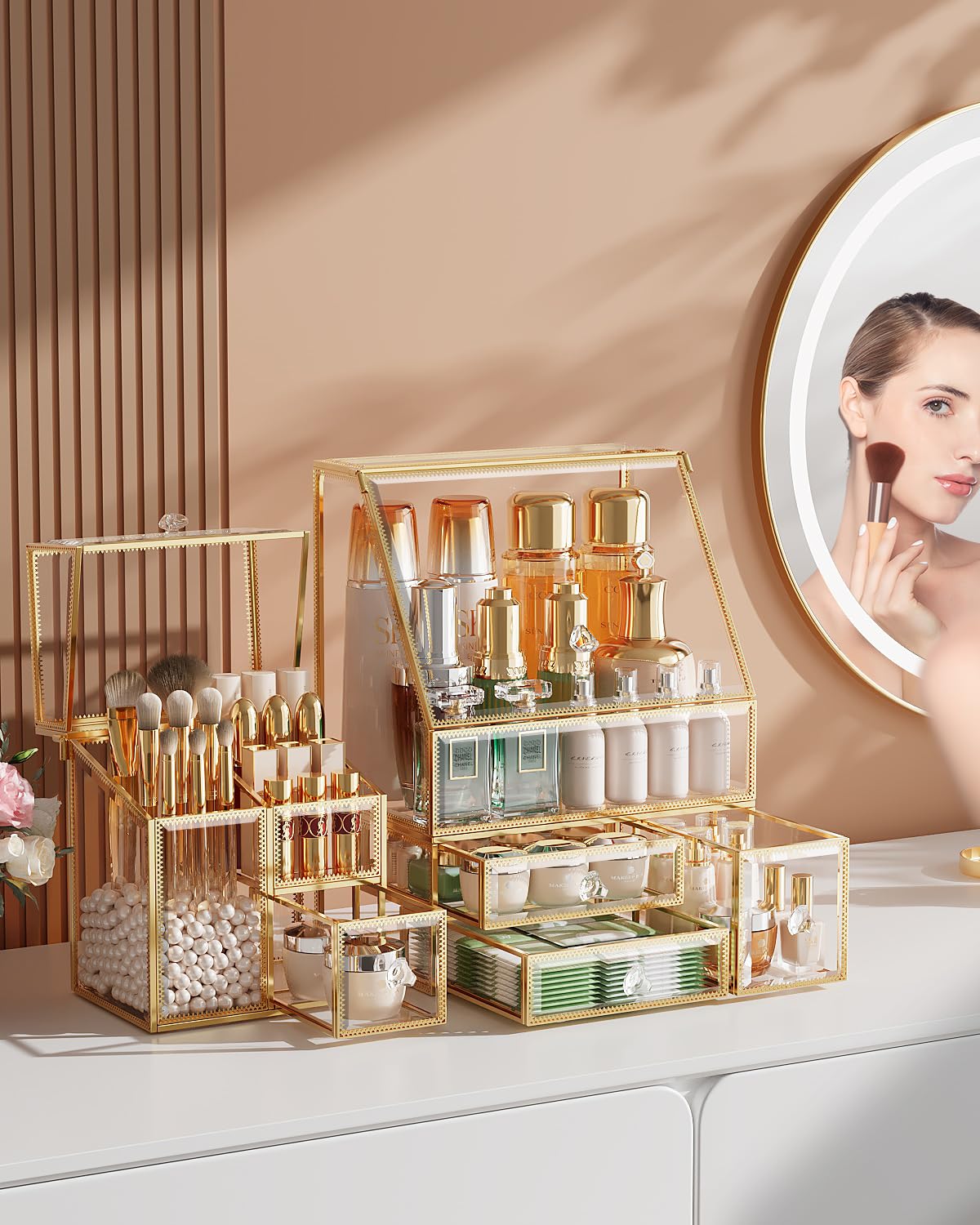 CoralHouse organizador-maquillaje portabrochas guardadas para uso diario