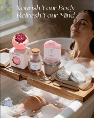 Coralogo bomba de baño rosa: burbujas relajantes para la piel.