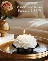 Coralogo bougie florale en forme de fleur pour ambiance spa apaisante