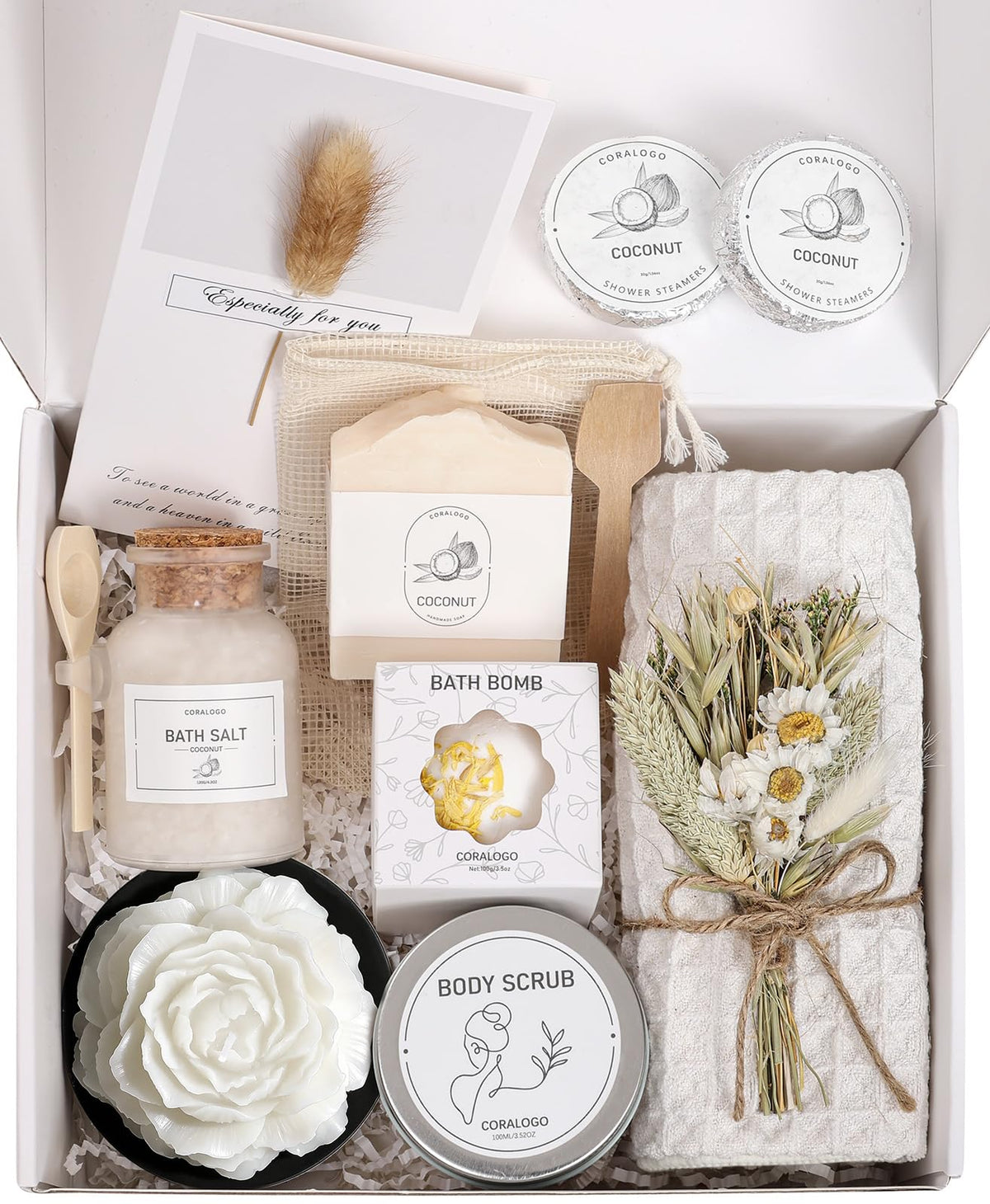 Coralogo coffret spa coco 12 pièces pour une expérience cocooning à domicile