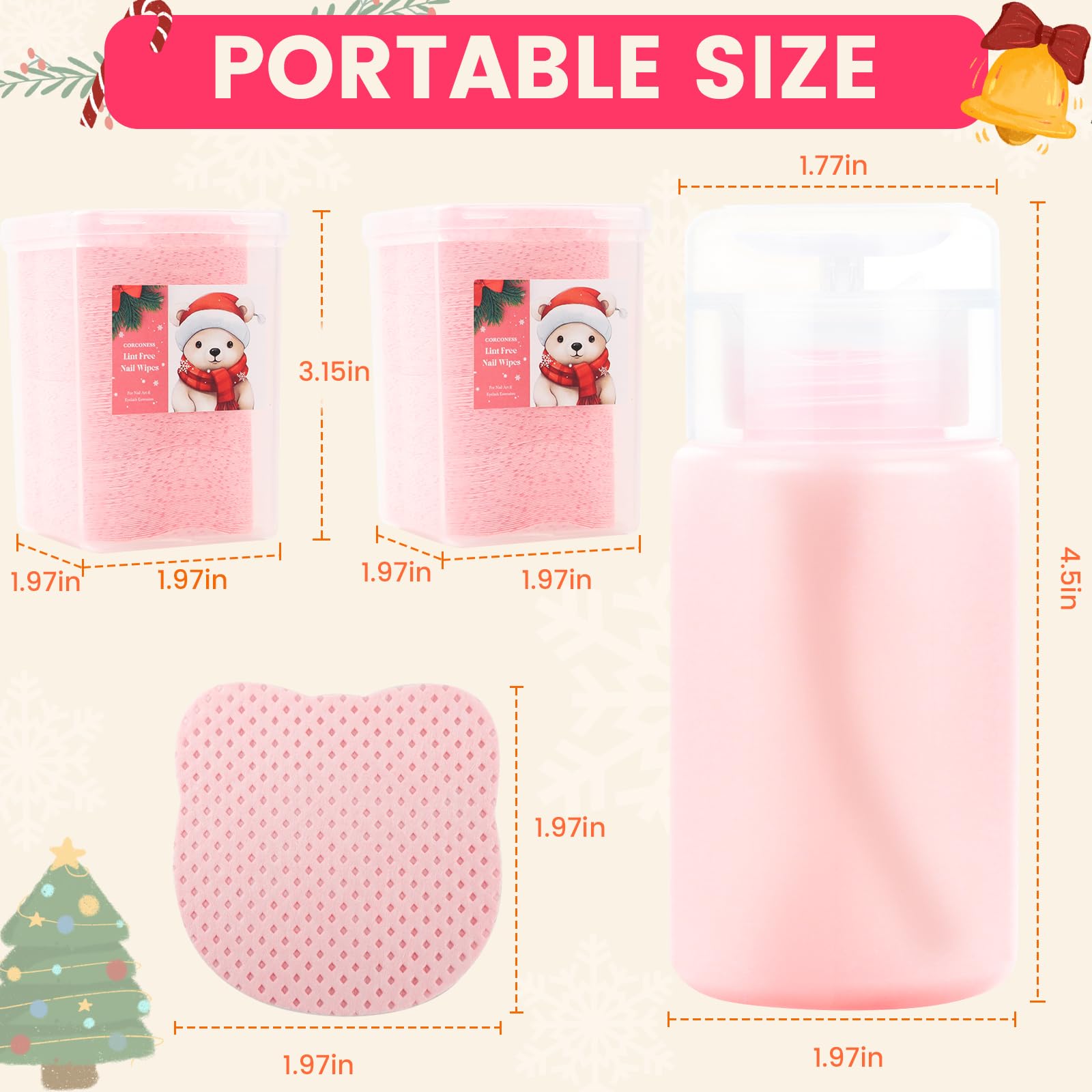 Corconess limpieza herramientas y removedor esmalte: versátil para accesorios de manicura.