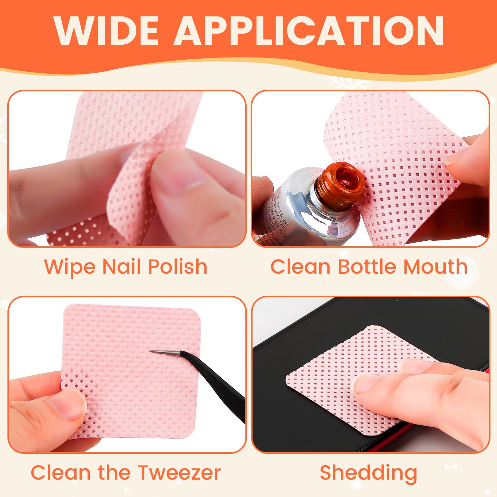 Corconess toallitas para quitar esmalte gel con acabado limpio y profesional.
