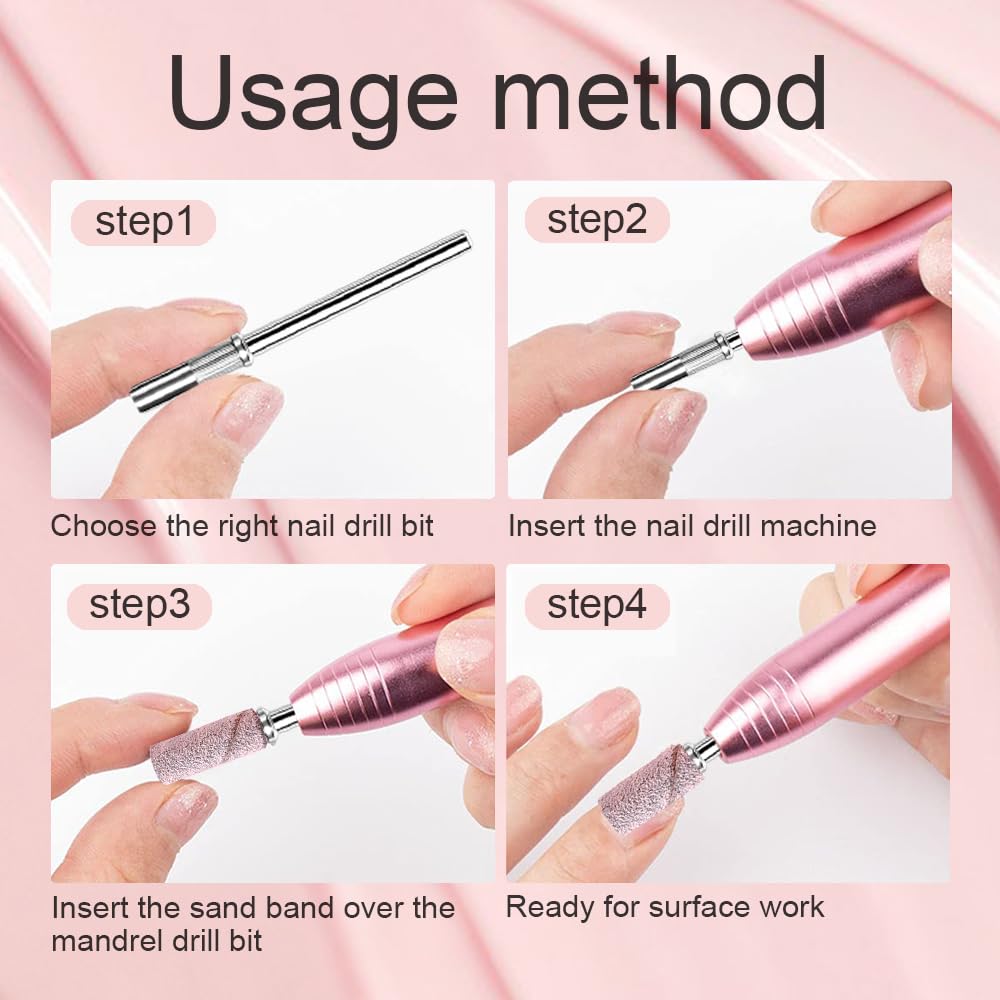 CORFULRA punta mandrel para uñas, aptas para manicura y pedicura profesionales.