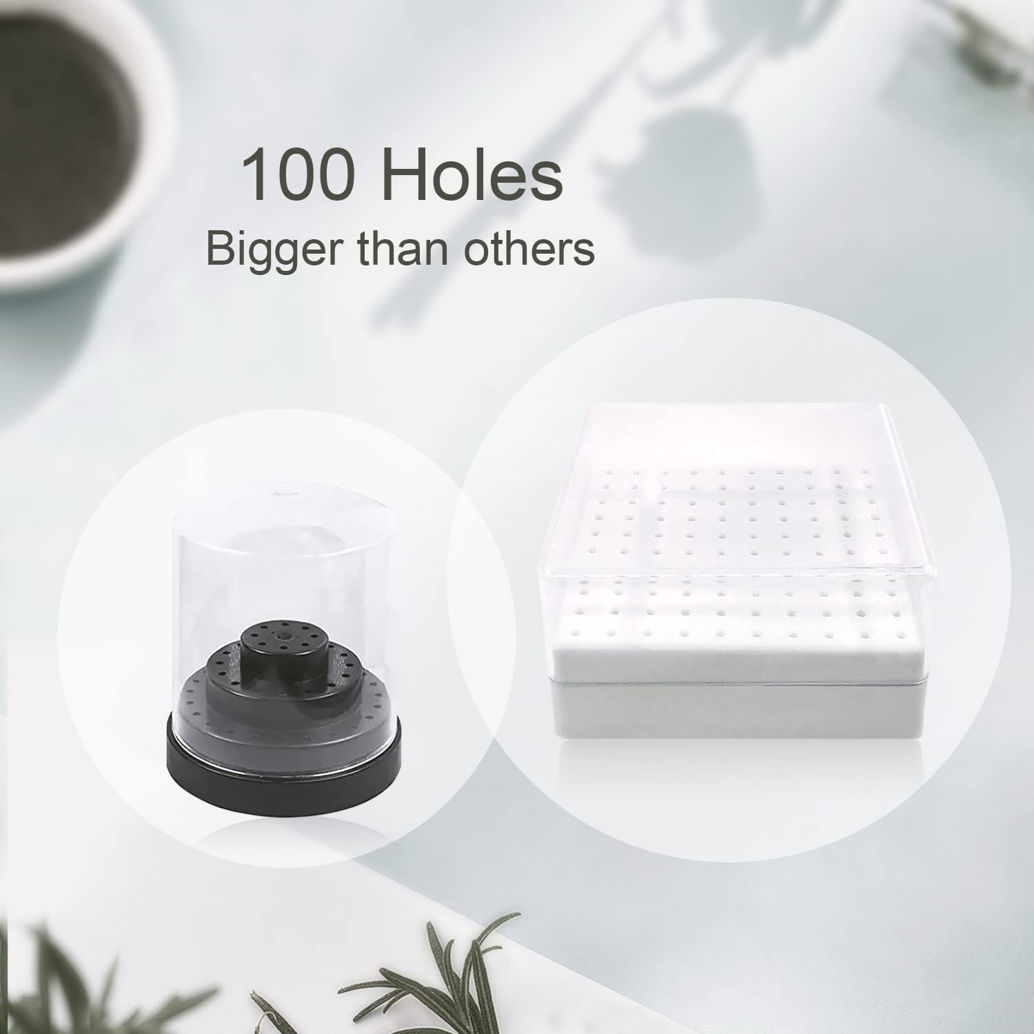 CORFULRA recipiente compacto para brocas; ahorro de espacio en tu escritorio.