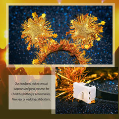 Coridy accesorios-cabello-oro-brillo para looks festivos.