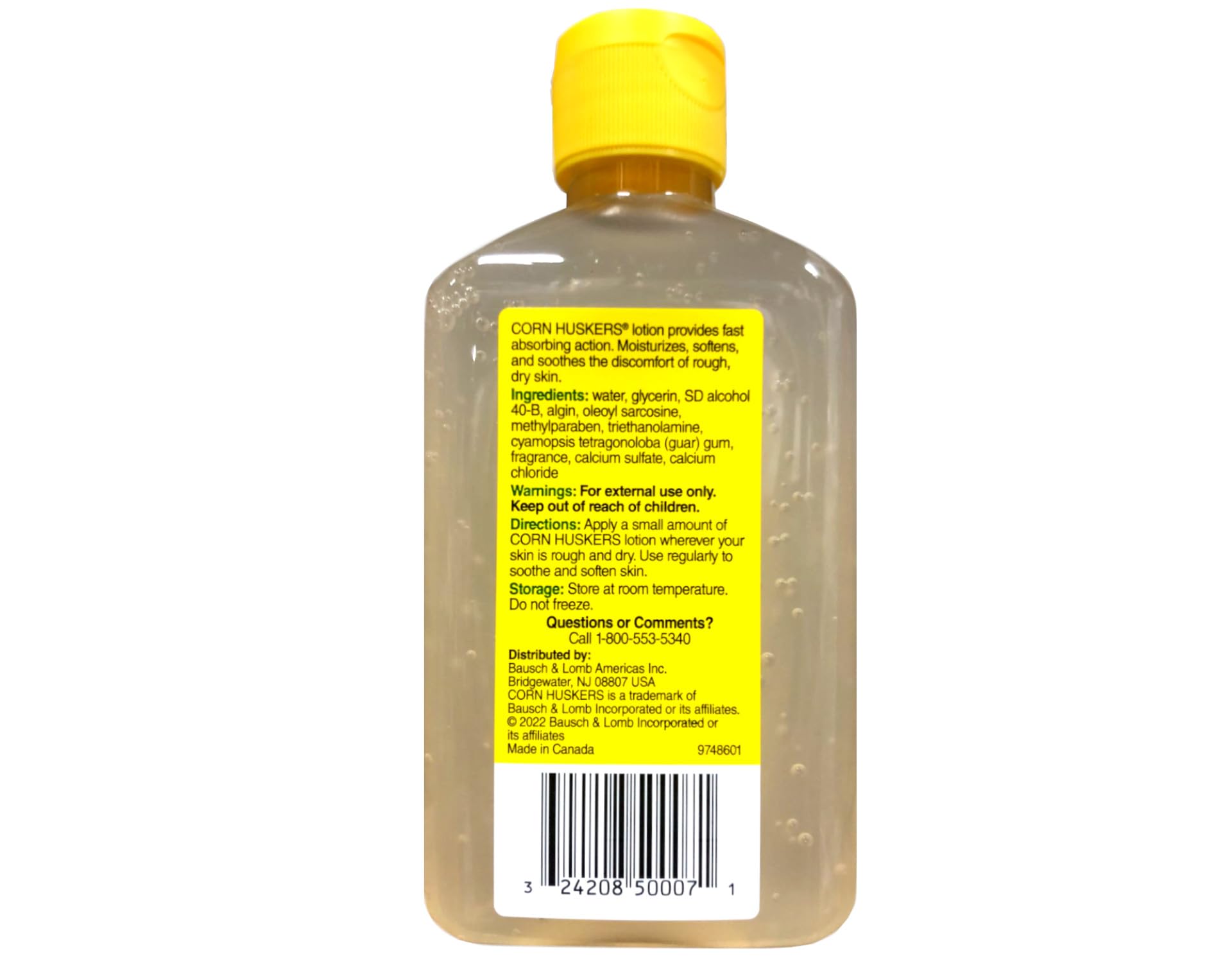 Corn Huskers Lotion quick absorption for dry, rough skin.