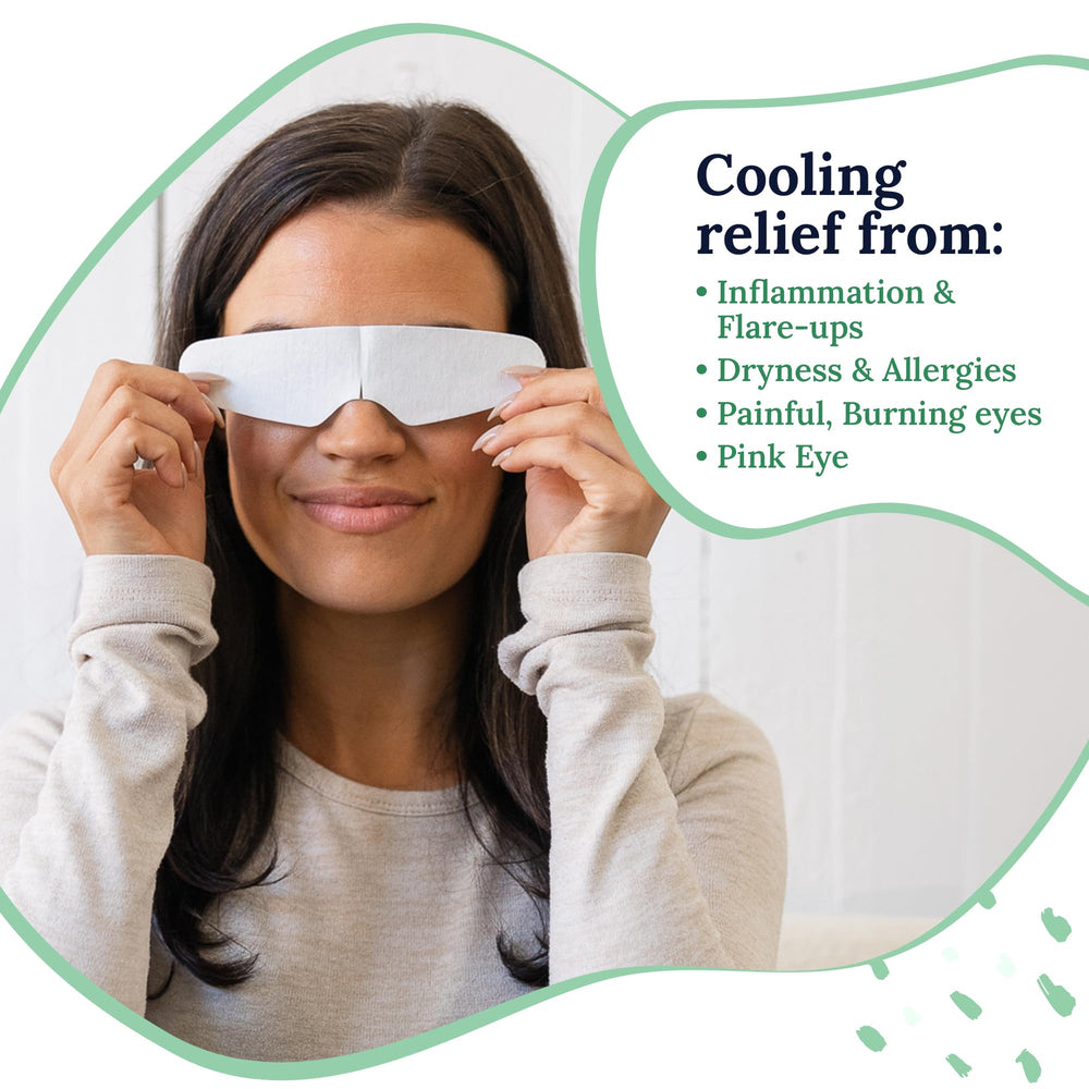 CorneaCare Rescue gel hidrogel en contacto con la piel alrededor de los ojos para hidratación suave.