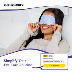 CorneaCare Rest aplicación sobre ojos cerrados para descanso rápido