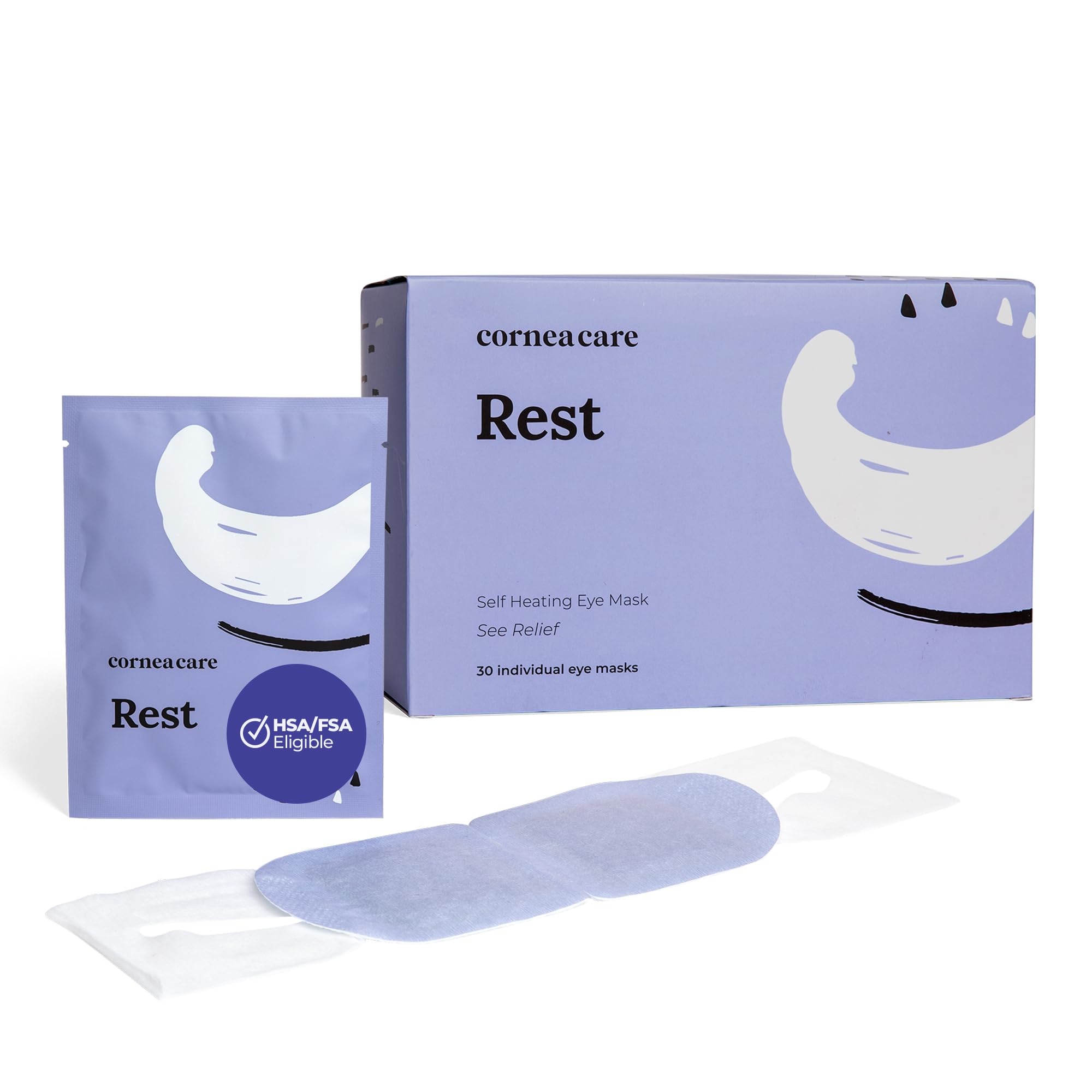 CorneaCare Rest compresa caliente autoencendida para alivio ocular suave