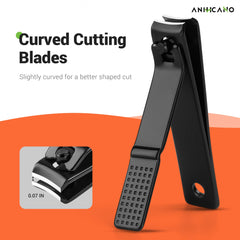 Cortaúñas con mango ergonómico para uso diario cómodo.