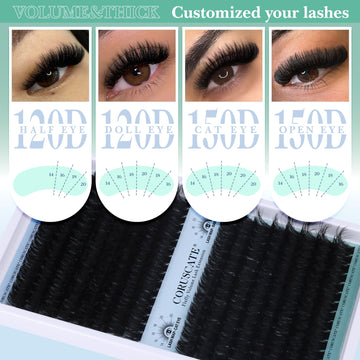 CORUSCATE conjunto de volumen 256 para look abundante y duradero.