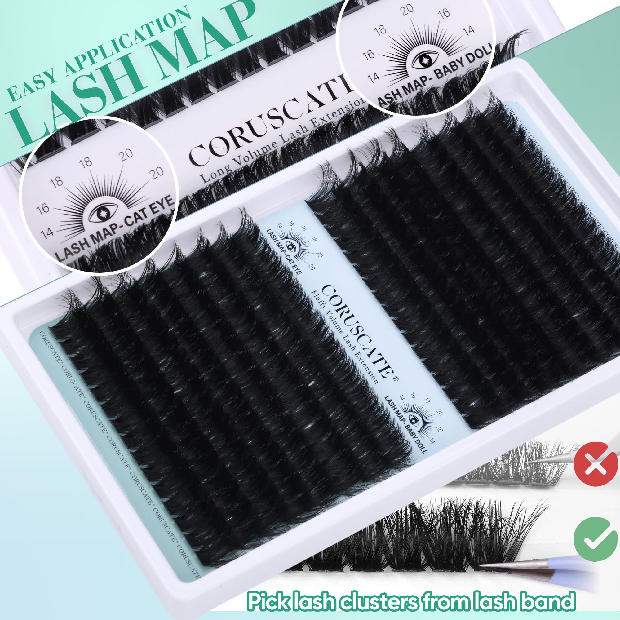 CORUSCATE extensión de volumen para ahorrar tiempo en rutinas.