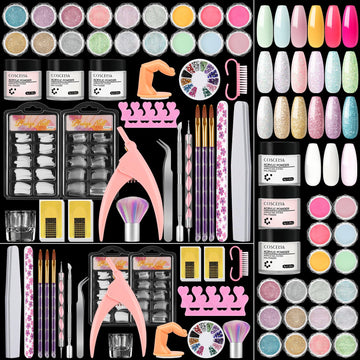 Coscelia kit uñas acrílicas principiantes, set completo para manicura en casa