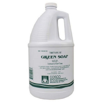 Cosco Jabón Verde para tatuajes, botella 1 galón, listo para preparación y limpieza.