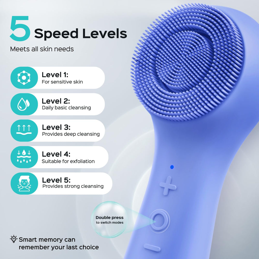 COSLUS brosse visage charge rapide USB pour partir en voyage sans souci.