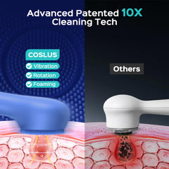 COSLUS brosse visage étanche IPX7 pour une utilisation sous la douche.