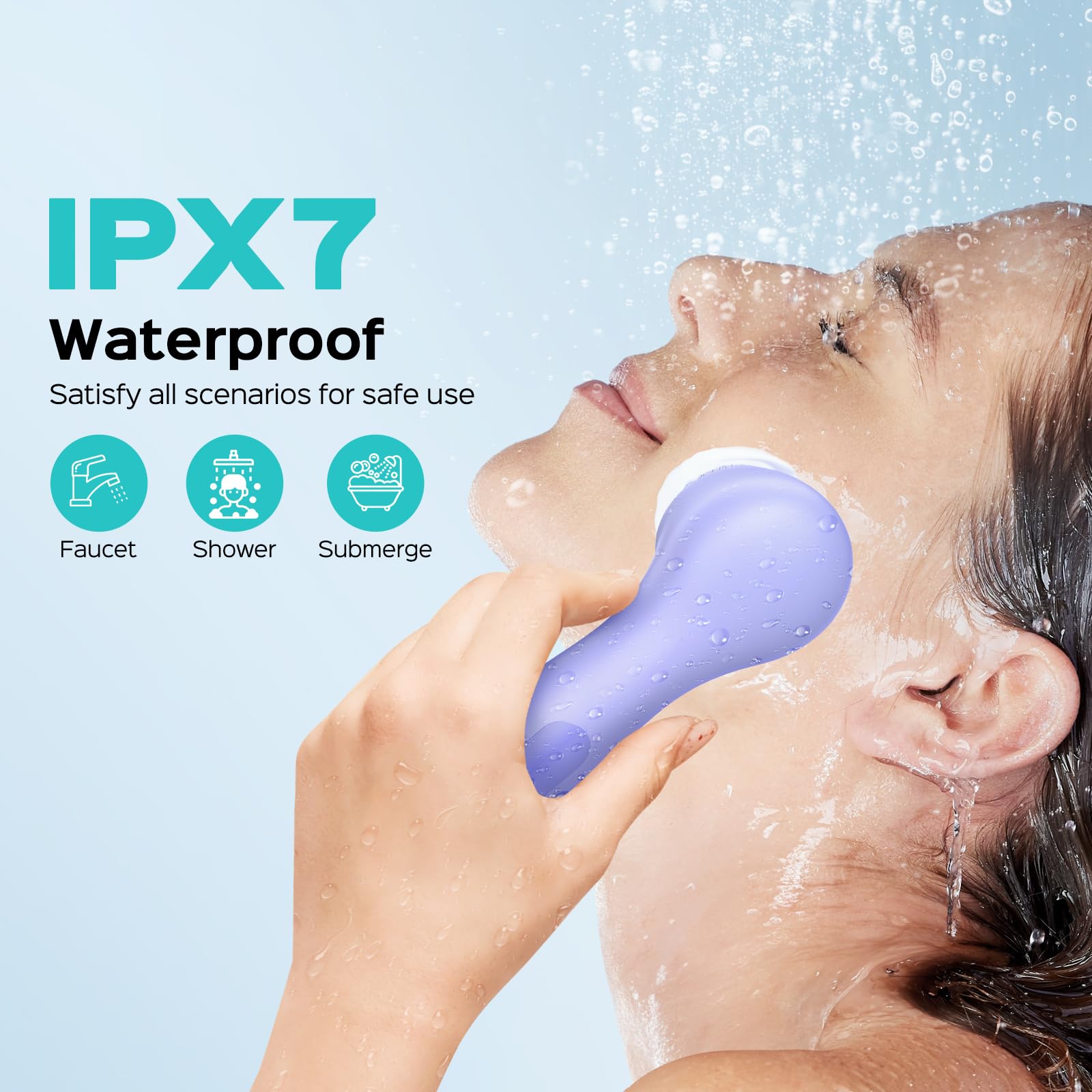 COSLUS brosse-visage silicone hygienique et durable pour la peau.