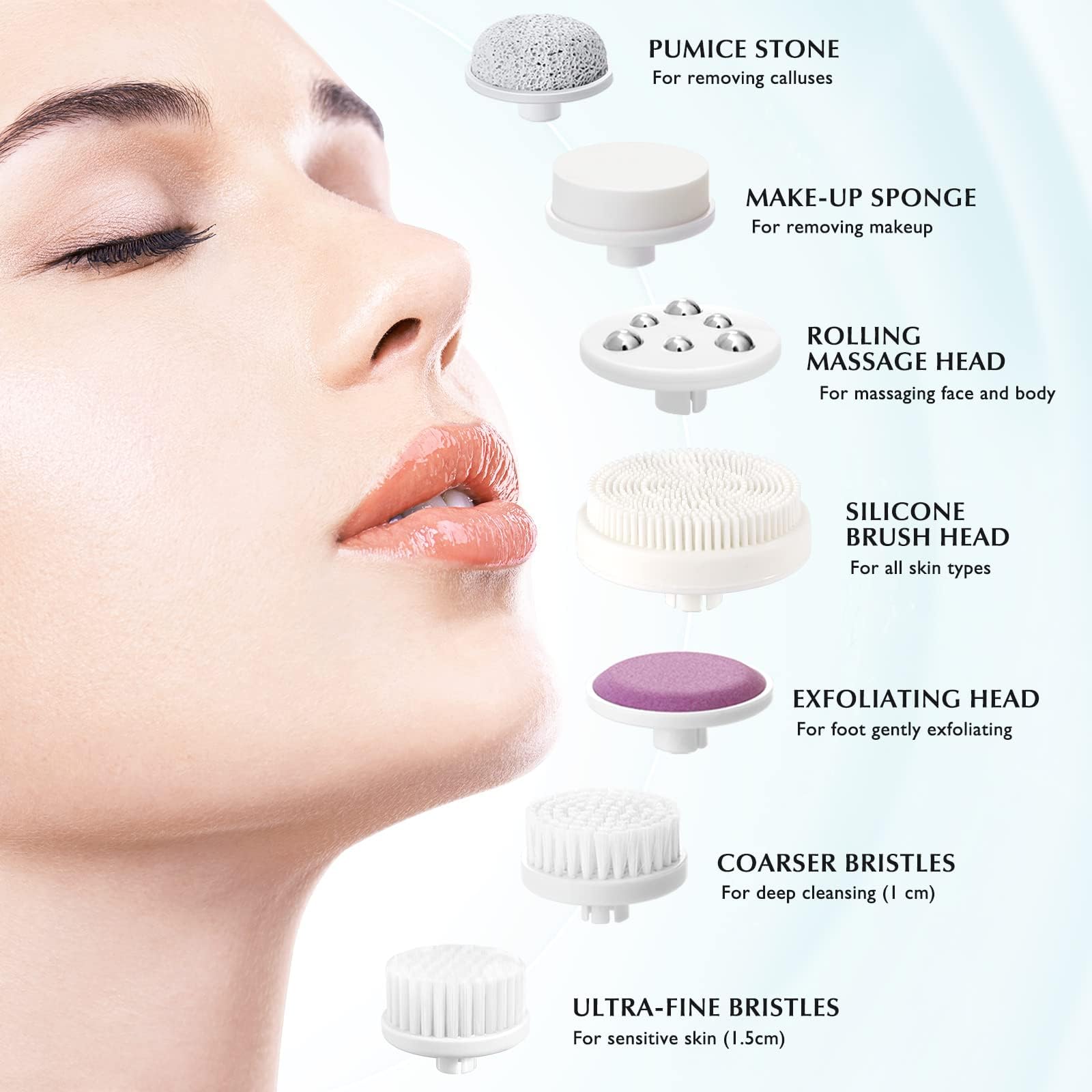 COSLUS cepillo de silicona suave para exfoliación delicada