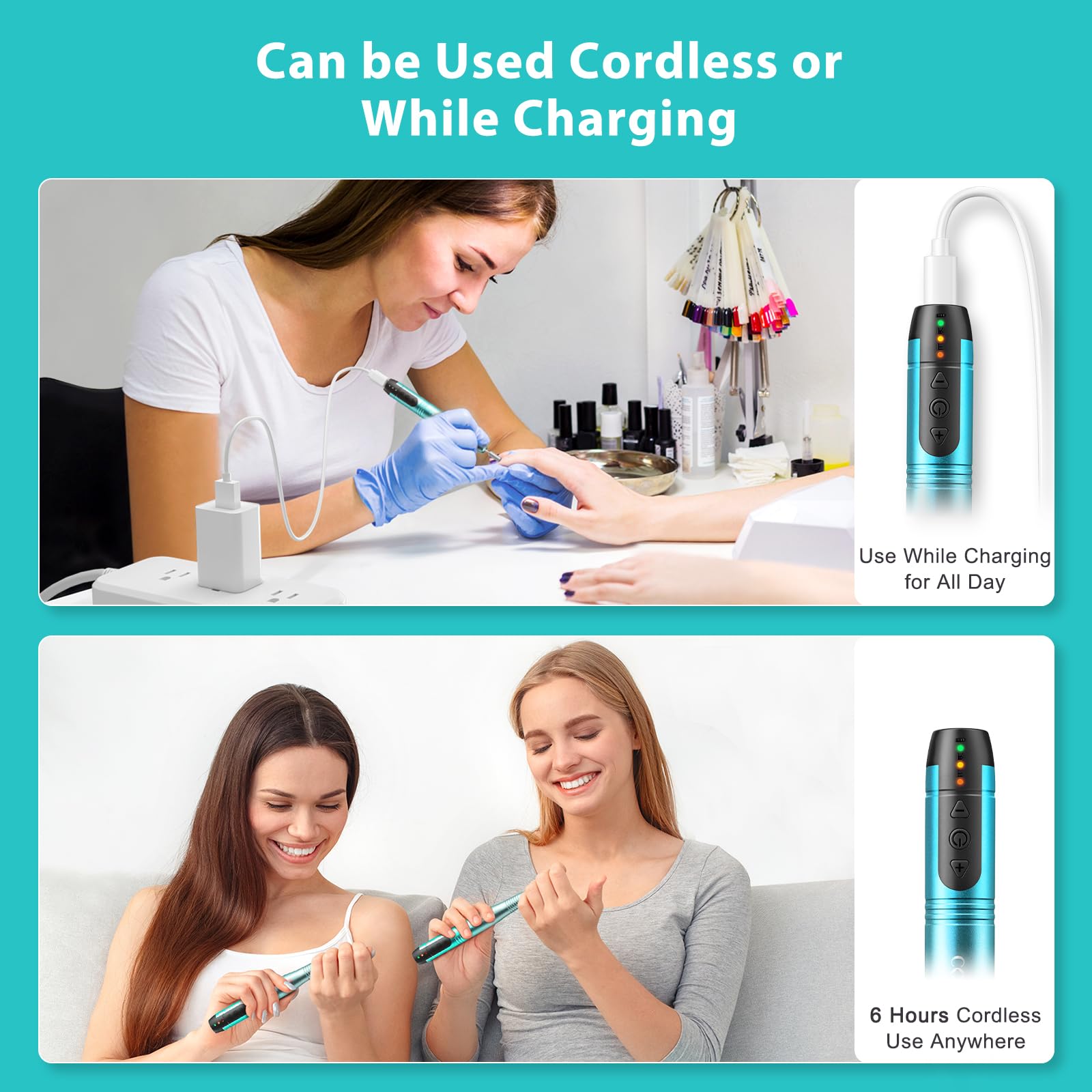 COSLUS conjunto de manicura y pedicura con múltiples accesorios para resultados profesionales.