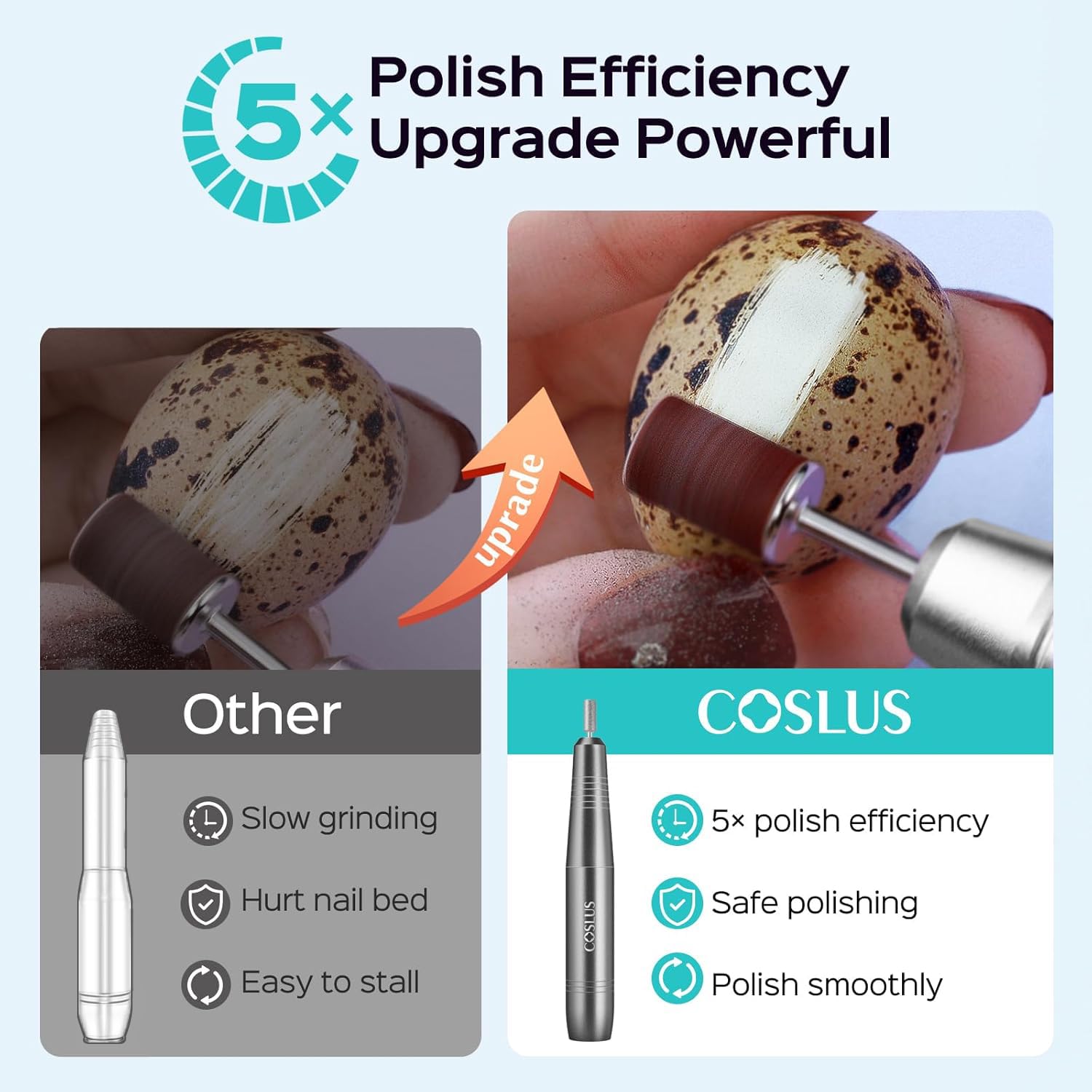 COSLUS kit manicura pedicura portátil, listo para uso en casa o viaje