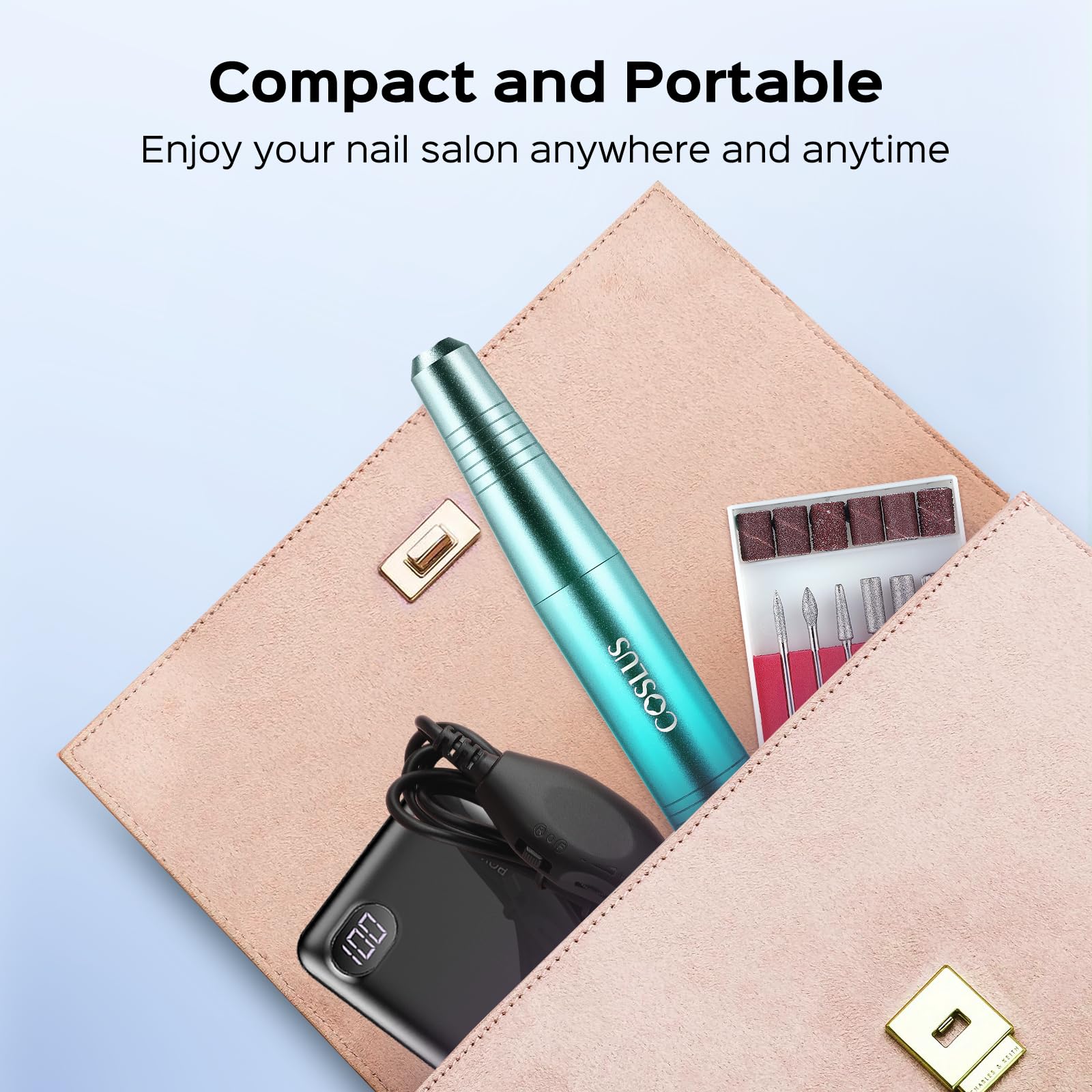 COSLUS Lima electrica tamaño compacto, ideal para viajar y usar en casa.
