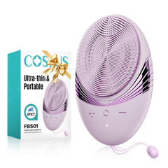 COSLUS cepillo facial de silicona rosa claro, limpieza suave para todo tipo de piel.