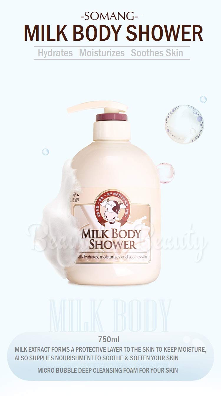 Cosmocow Somang Gel de Ducha con Leche: espuma cremosa para limpieza delicada