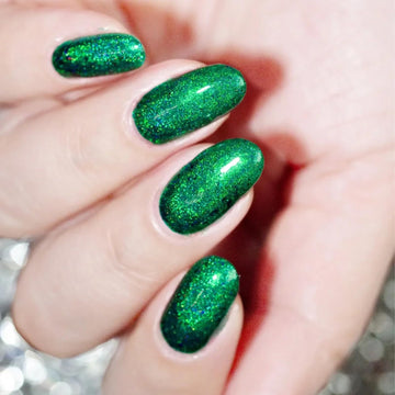 COSMOO Glitter Verde Oscuro – acabado brillante que refleja la luz