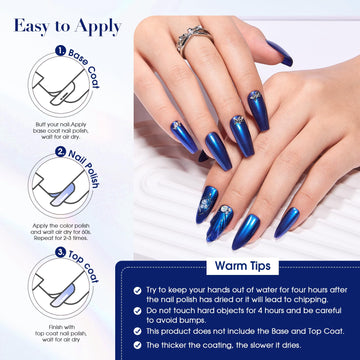 COSMOO Esmalte Royal Azul: resultado claro y brillo superior para uso diario.
