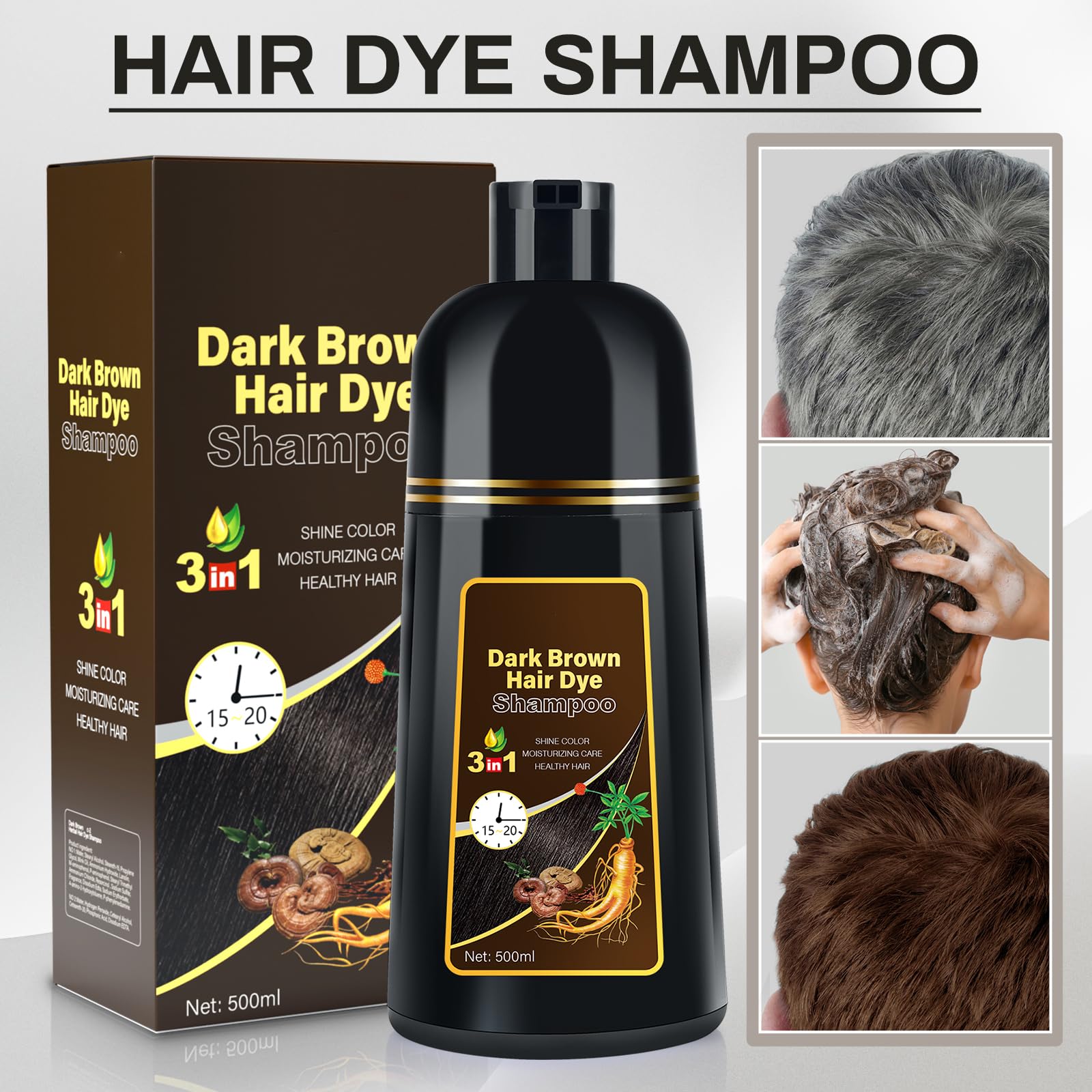 Cosmpro gray coverage application demonstrating an even coat across hair
