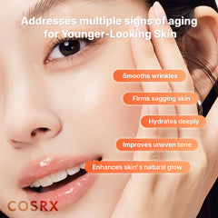 COSRX 5 PDRN aplicación rostro noche, corta foto de uso nocturno