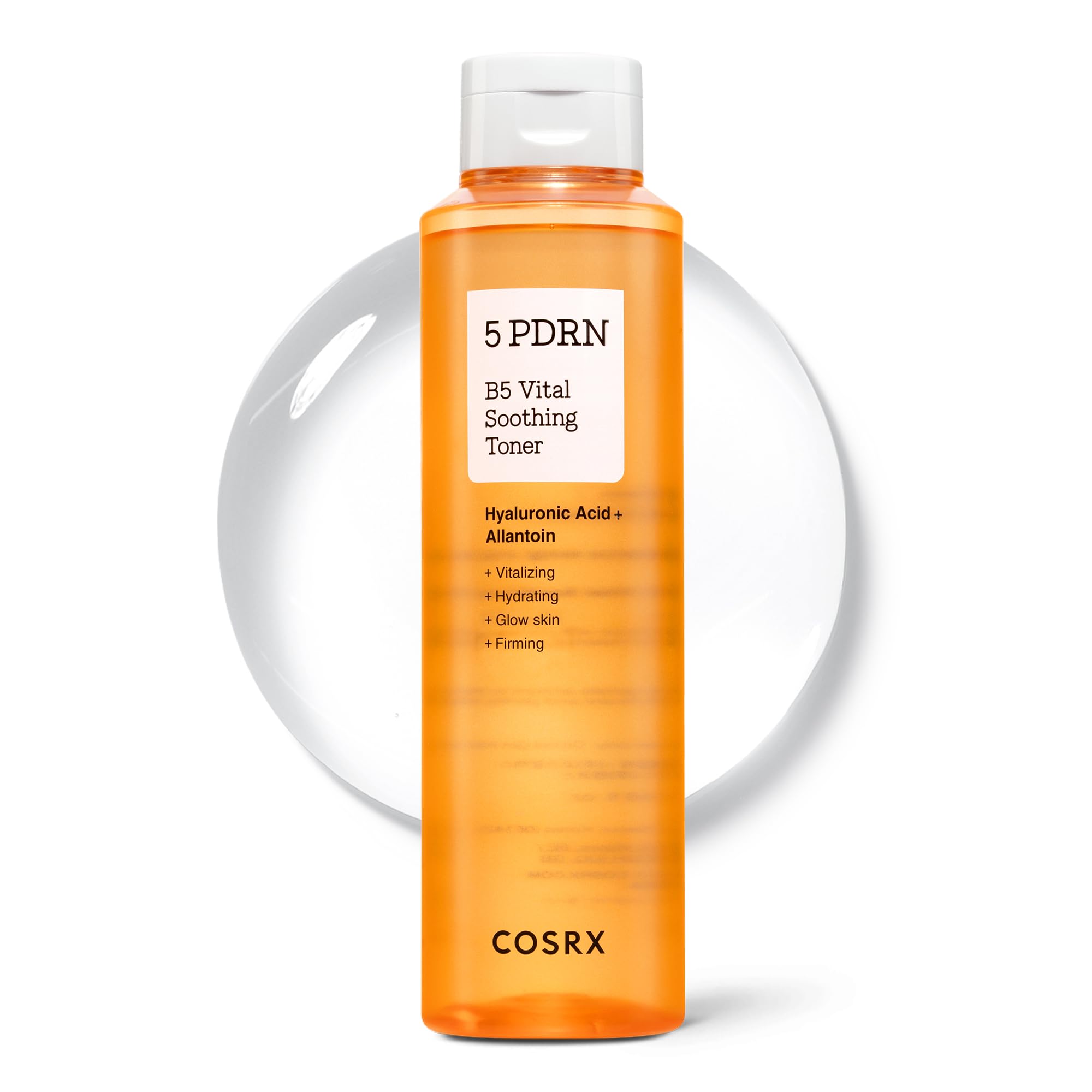 COSRX 5 PDRN B5 Toner, botella-vertido, aporta refresco suave para la piel.
