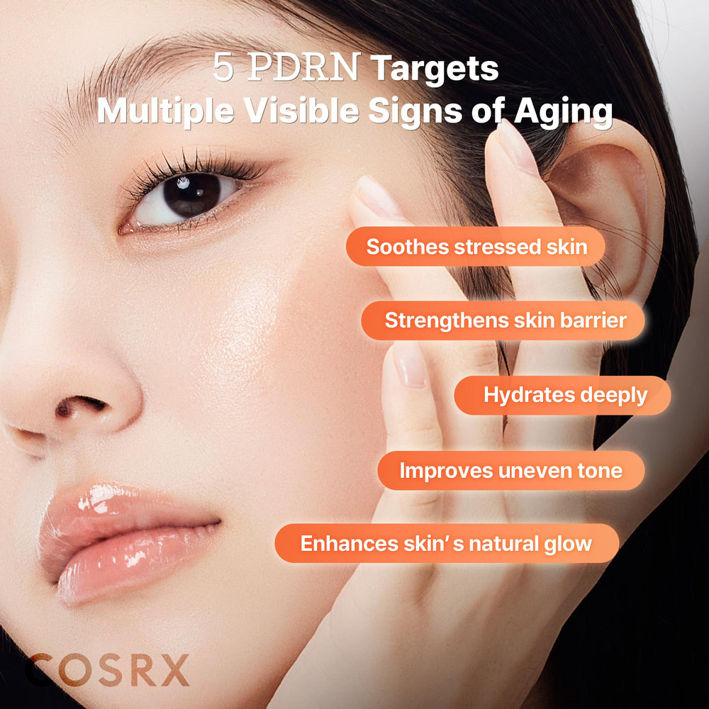 COSRX 5 PDRN B5 Toner, etiqueta-minimalista, transmite confianza en una rutina suave.