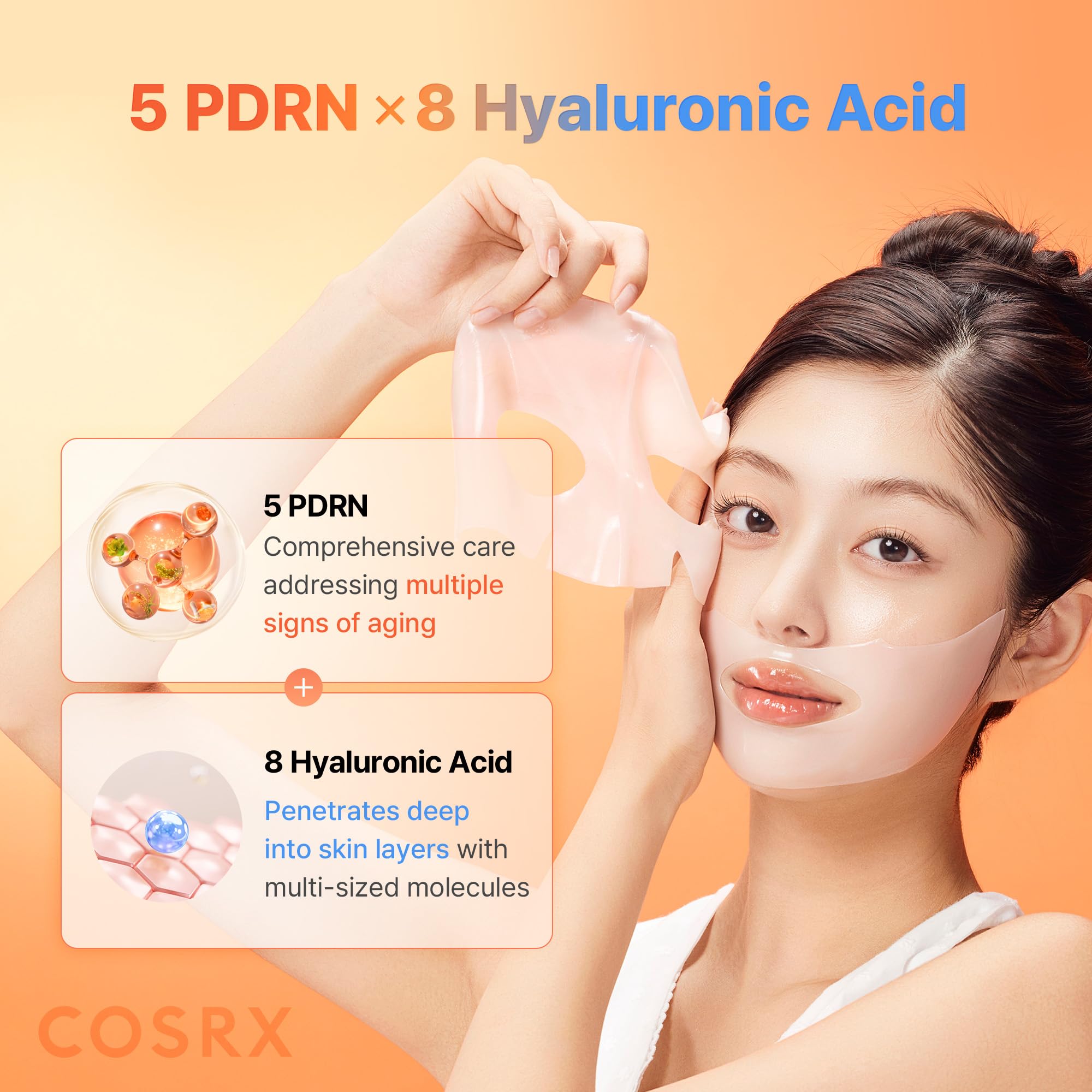 COSRX 5 PDRN centella asiática, complemento calmante para la piel