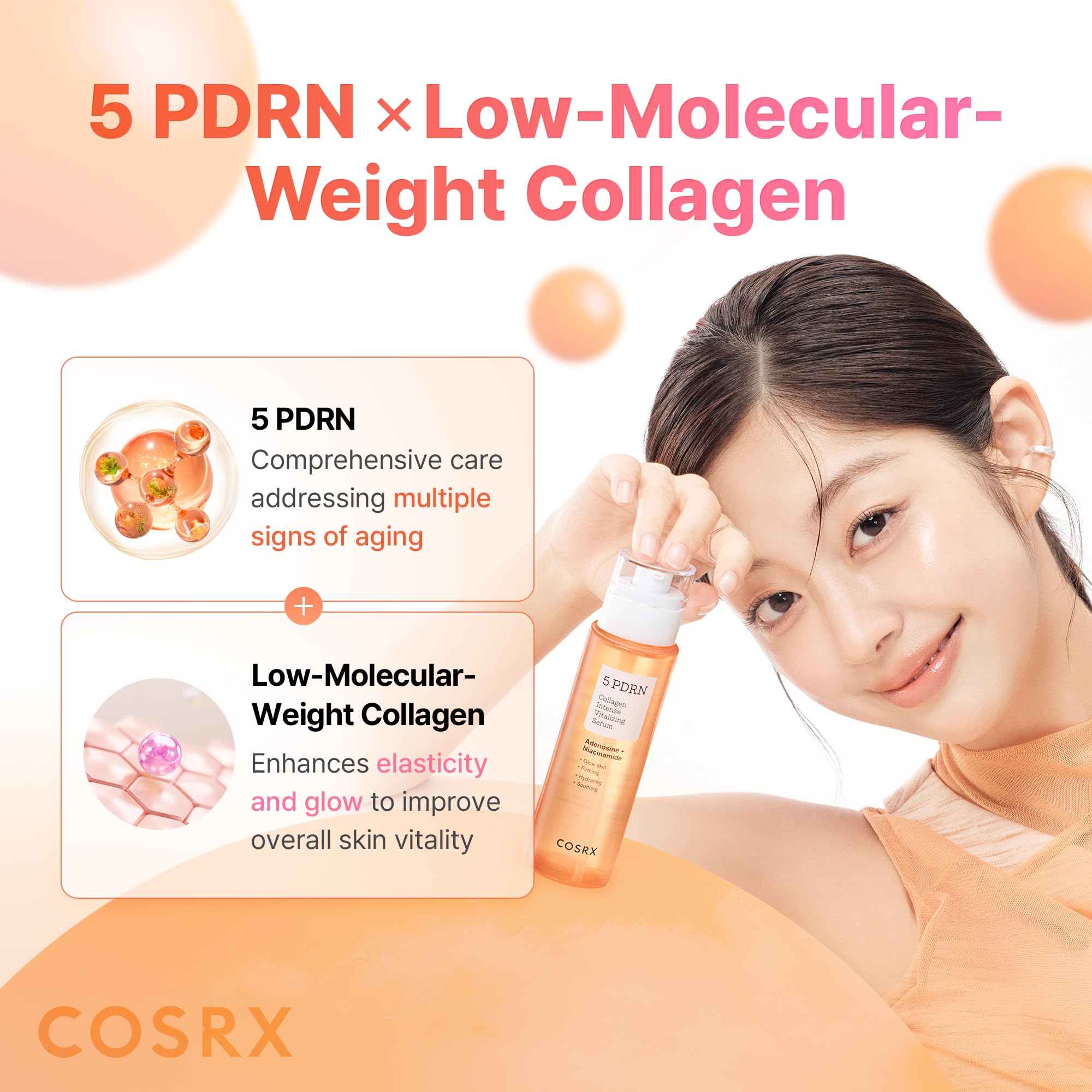 COSRX 5PDRN Collagen Serum con centella calma la piel sensible.