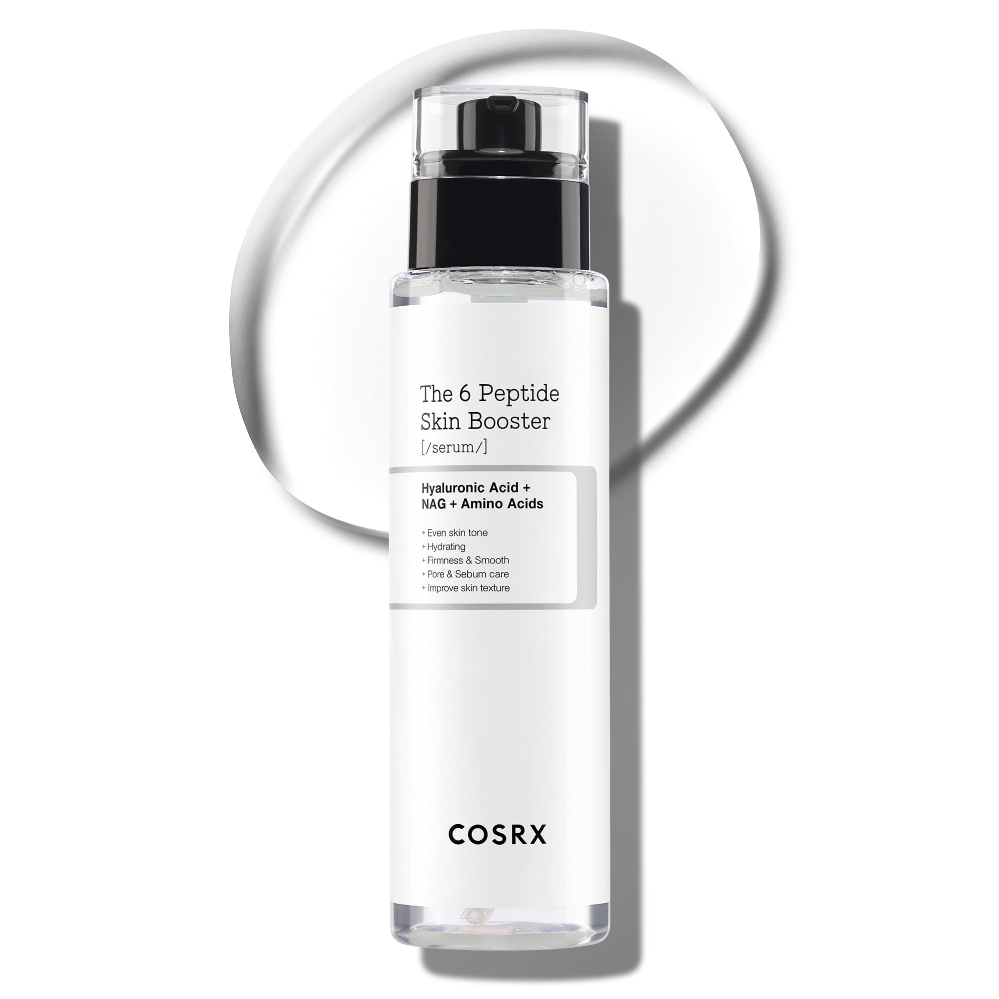 COSRX 6X Peptide Collagen Booster Toner Serum: botella elegante para uso diario.